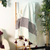 Plaid artisanal à pompons rayé crème et bordeaux 2,80m x 2,00m
