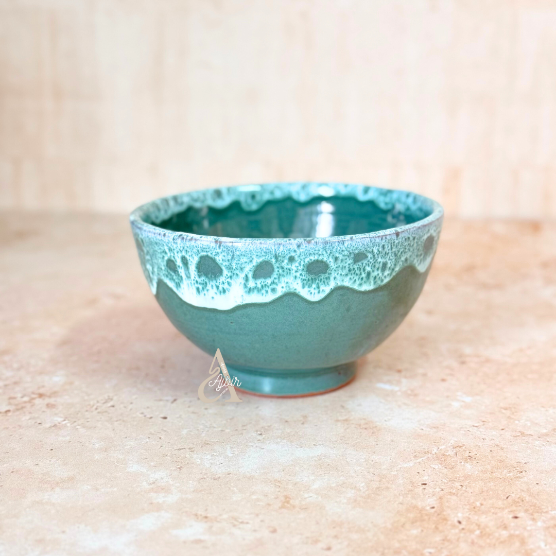 Bol turquoise moucheté