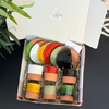 Coffret cadeau artisanal 6 tasses et sous tasses bicolores