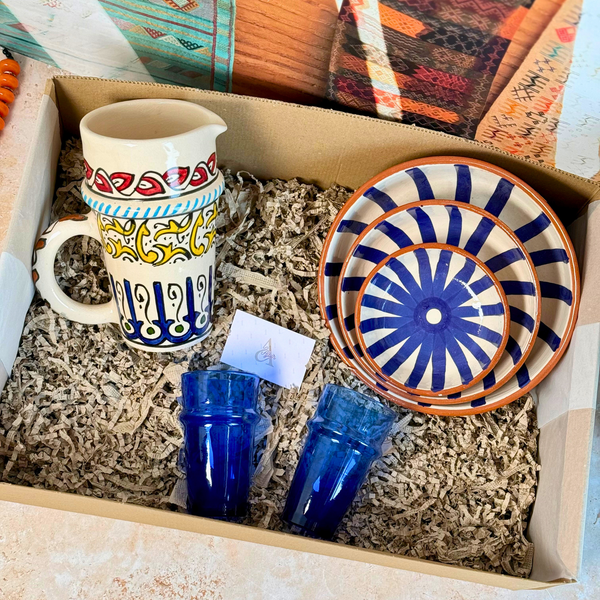 Coffret Cadeau XL Artisanal Aman Bleu & Crème