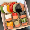 Coffret cadeau artisanal 6 tasses et sous tasses bicolores