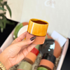 Coffret cadeau artisanal 6 tasses et sous tasses bicolores