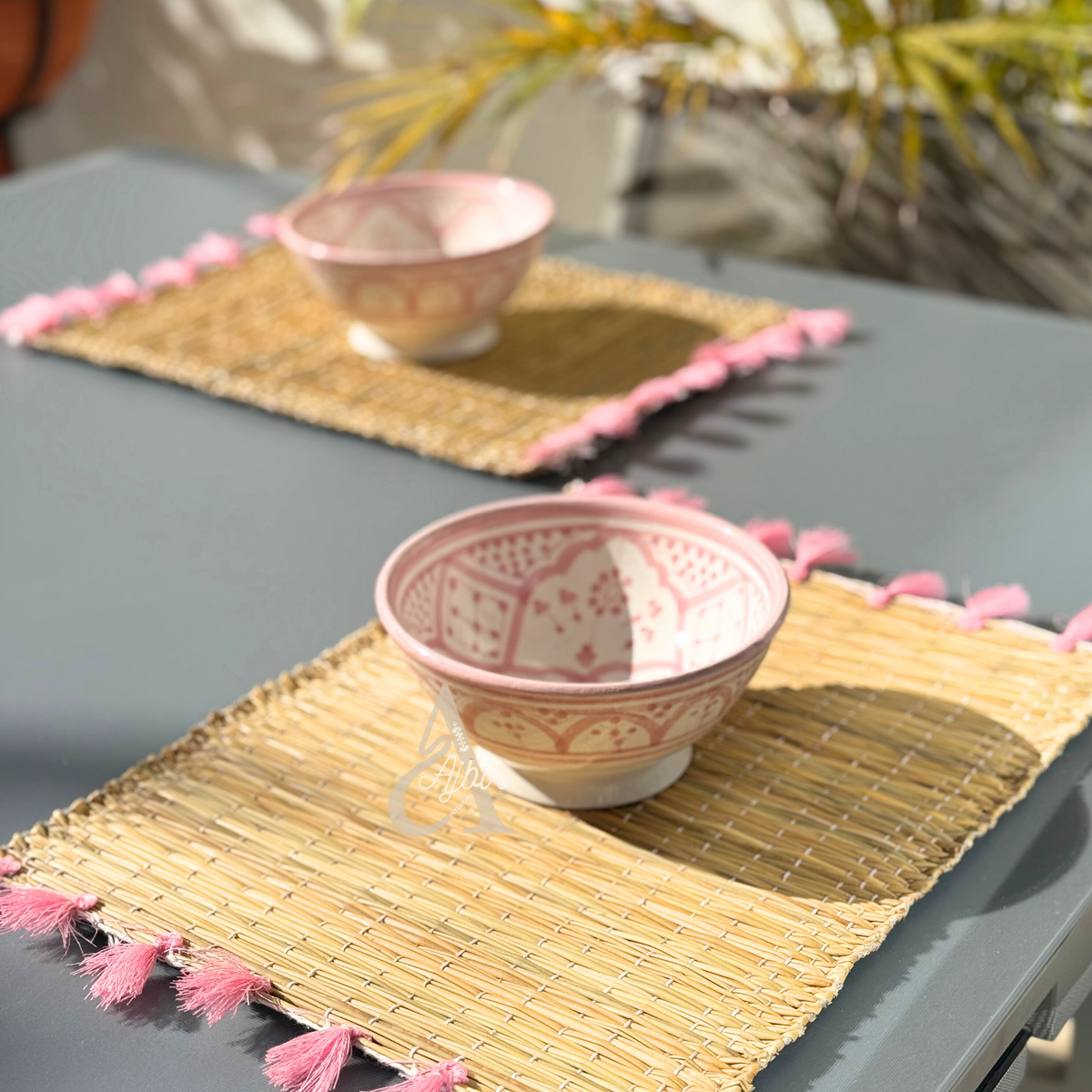 Bol artisanal marocain Taddart rose 15cm