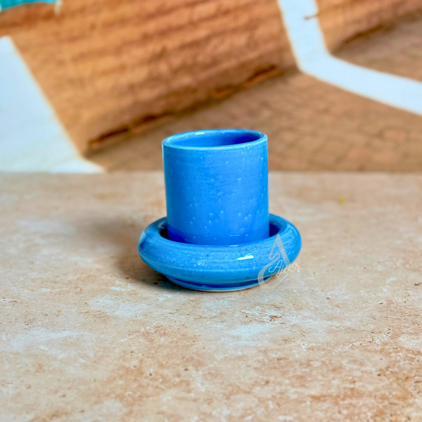Tasse à café Asil en céramique artisanale avec sous-tasse