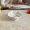 Saladier artisanal moucheté crème et indigo Tifin