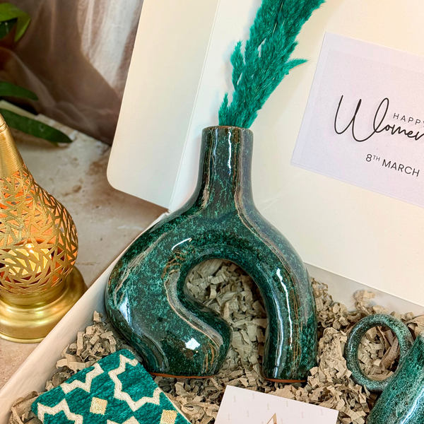 Coffret Cadeau artisanal Assayas turquoise | Edition Journée de la Femme