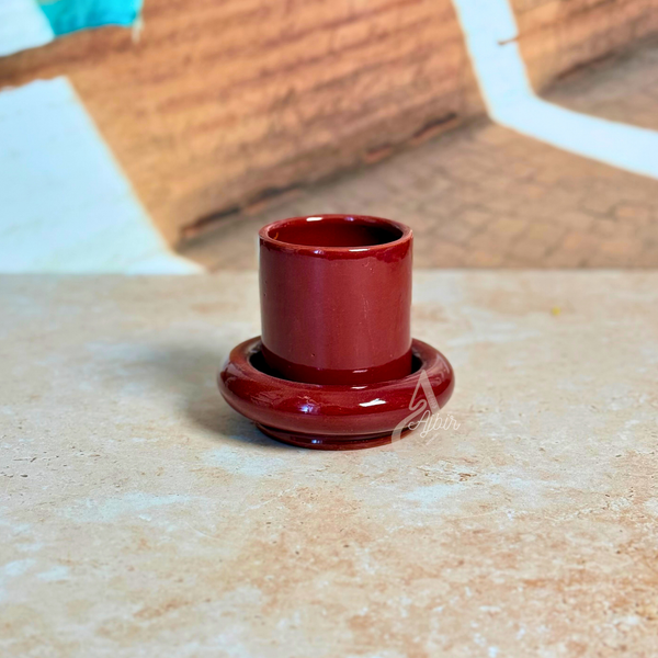 Tasse à café Asil en céramique artisanale avec sous-tasse