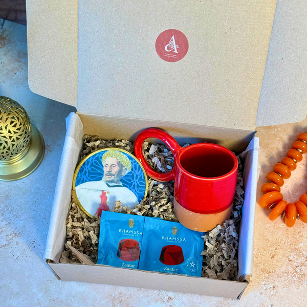 Coffret cadeau artisanal Achibane bleu et rouge