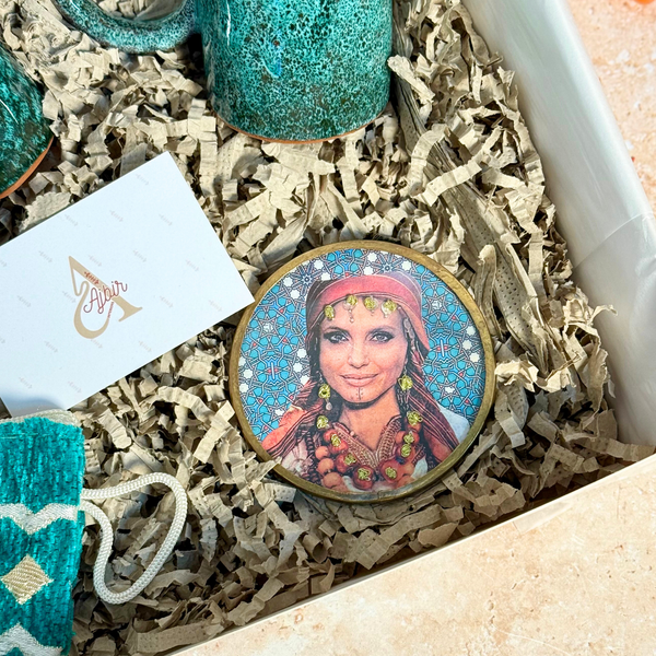 Coffret Cadeau artisanal Assayas turquoise | Edition Journée de la Femme