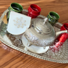 Duo porte-théière et sous-théière artisanal brodé Tafsut