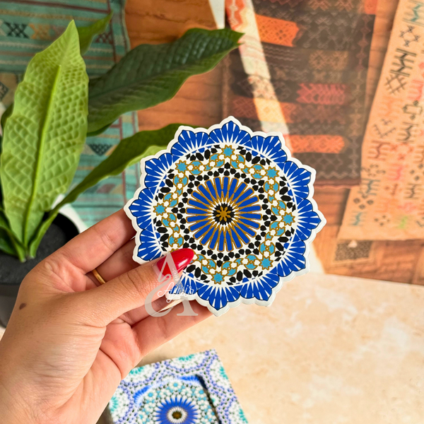 Pack 6 sous tasses Zellige fleur multicolore