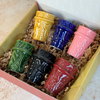 Coffret cadeau artisanal Tifrat – 6 verres colorés