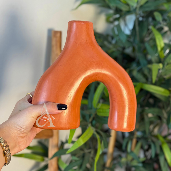 Vase artisanal Azul mat petit