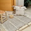 Tapis artisanal Zanafi taupe 100% coton 150cm/97cm