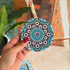Pack 6 sous tasses Zellige rond turquoise