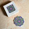 Pack 6 sous tasses Zellige mauve & rose