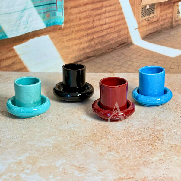 Tasse à café Asil en céramique artisanale avec sous-tasse