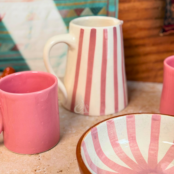 Coffret cadeau artisanal XL Tafoukt rose & crème