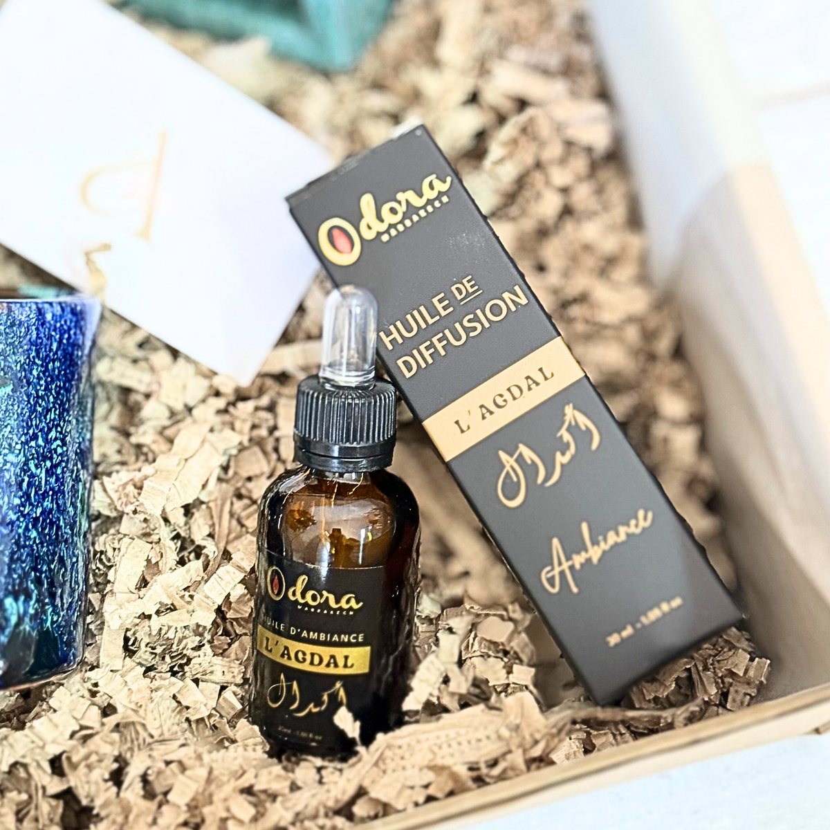 Coffret Cadeau artisanal Thé & Ambiance Bleue Agdal