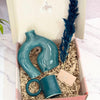 Coffret cadeau artisanal turquoise