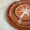 Set 3 assiettes artisanales Terracota Palmier