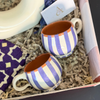 Coffret cadeau artisanal Tafoukt Mauve et crème