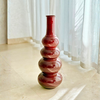 Vase sculptural artisanal Tighri bordeaux