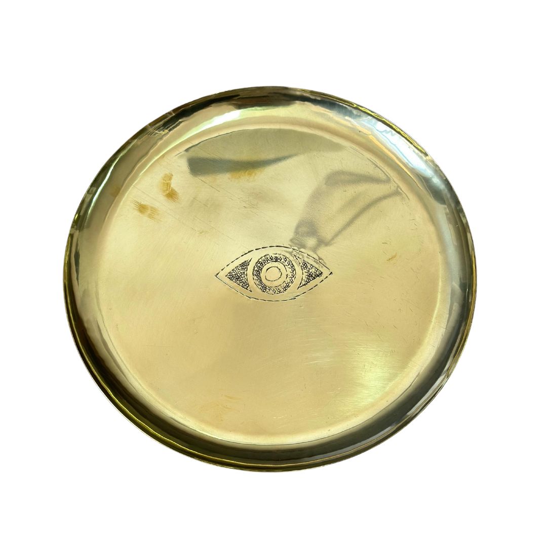 Assiette Tit en laiton doré 29cm - Ajbir