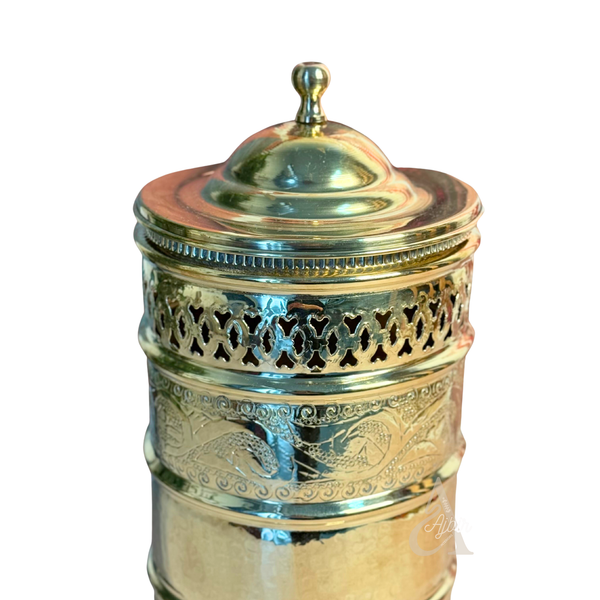 Corbeille en laiton doré artisanale