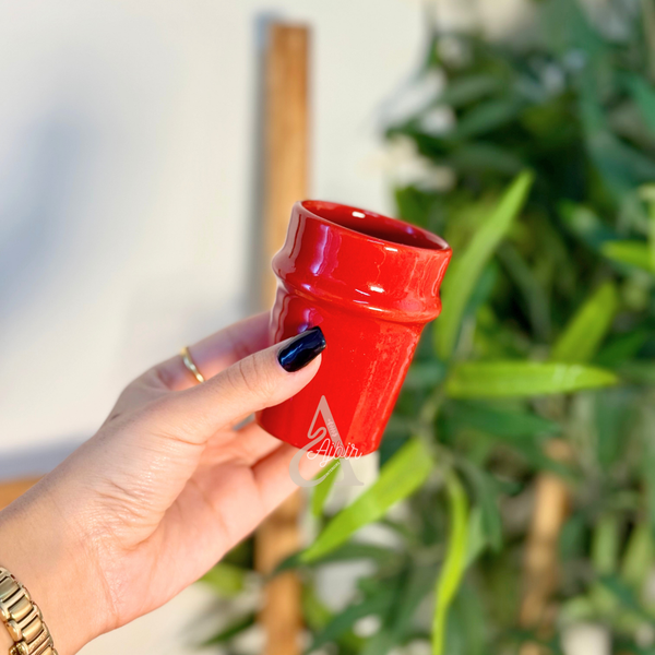 Petit verre beldi en céramique artisanale
