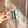 Mug rayé Tayri à coeurs