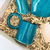 Coffret cadeau artisanal turquoise