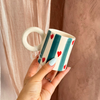 Mug rayé Tayri à coeurs