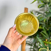 Tassa Hammam dorée en laiton martelé 13cm