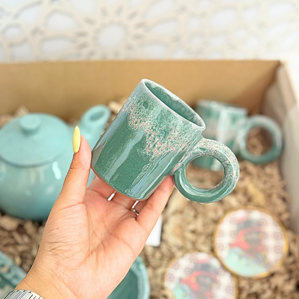 Coffret Cadeau Artisanal Art du Thé Turquoise