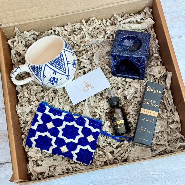 Coffret cadeau Amazigh Sekkaya bleu