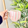 Mug rayé rose