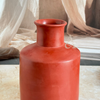 Vase artisanal mat bordeau