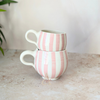Mug rayé rose