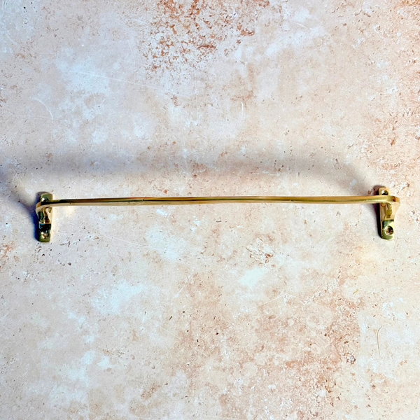 Barre porte-serviette murale en laiton doré 50 cm