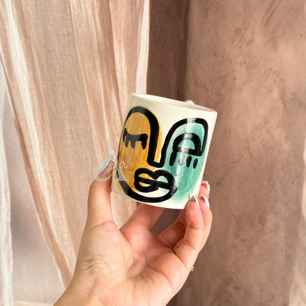 Mug Oudm à anse en haut multicolore