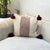 Housse de coussin artisanale à pompons 50cmx50cm crème bordeaux