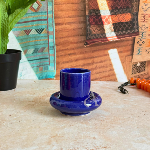 Tasse à café Asil en céramique artisanale avec sous-tasse