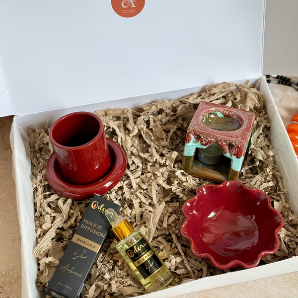 Coffret cadeau artisanal Assil burgundy