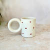 Mug Tayri cœurs blanc et rouge