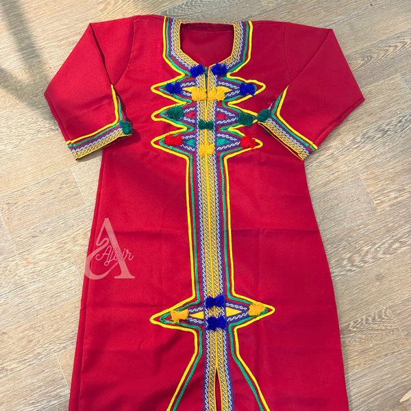 Tenue Tradionnelle Petite fille Amazigh 3pcs 8-10 ans