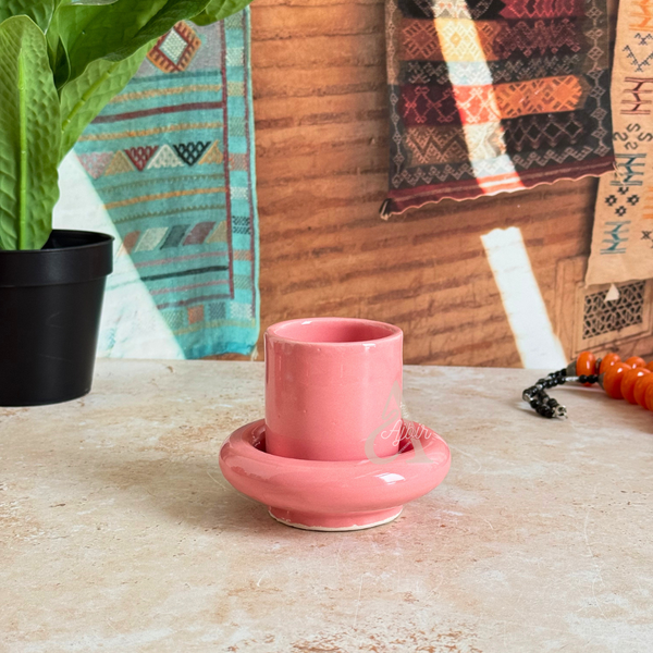 Tasse à café Asil en céramique artisanale avec sous-tasse