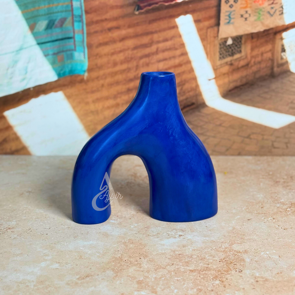 Vase artisanal Azul mat moyen