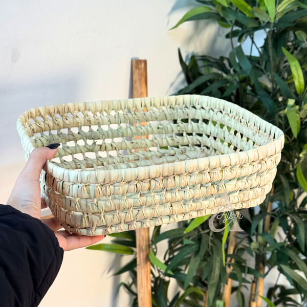 Panier rectangulaire en raphia 32x24cm