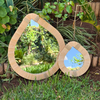 Miroir artisanal larme raphia Timkit - 3 tailles